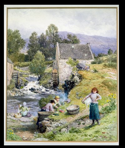 A Mill Pool by Myles Birket Foster
